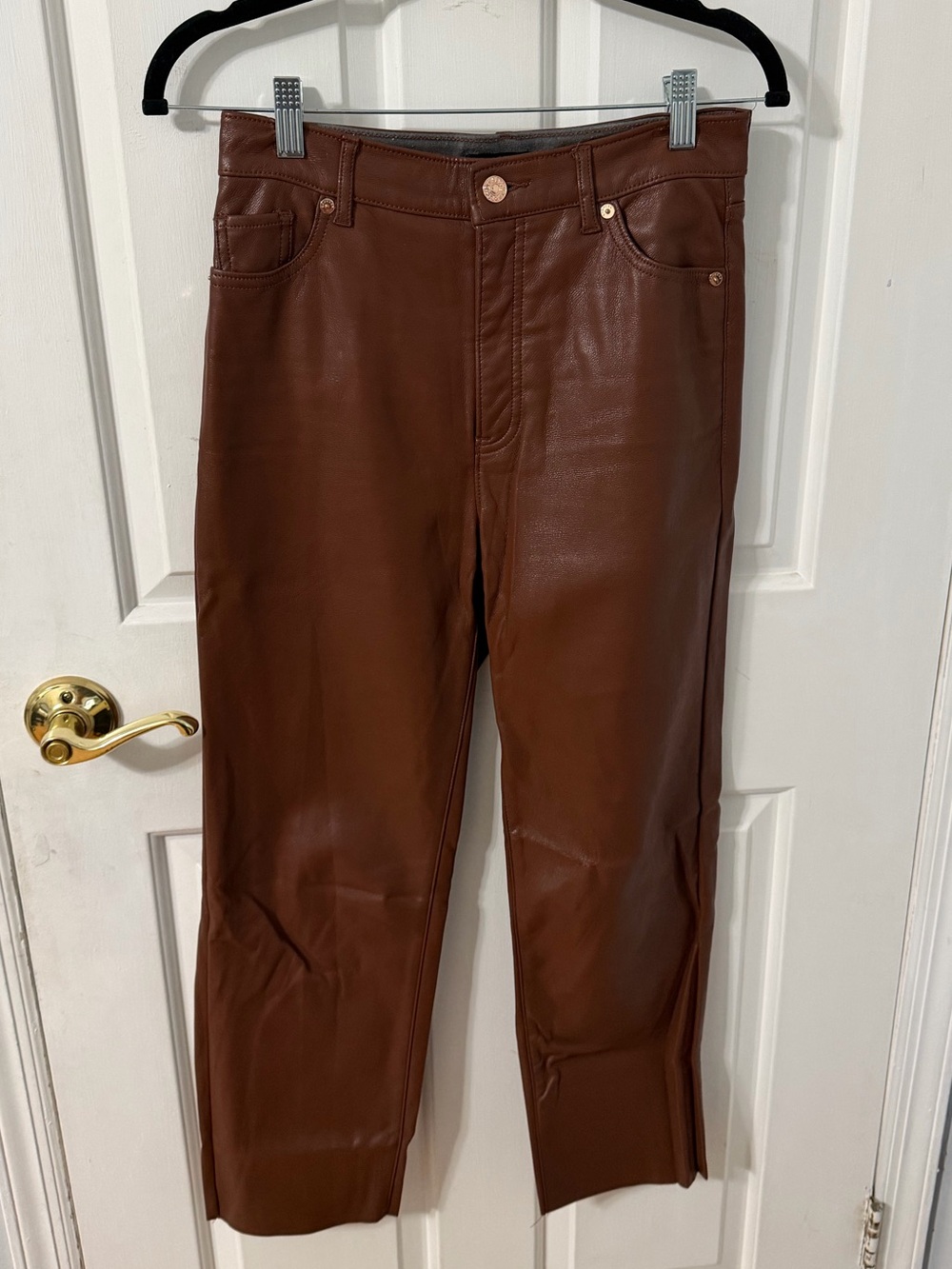 Express Brown Faux Leather Pants